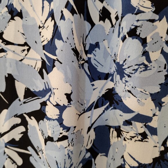 New Directions Pull-On Wide-Leg Pants (Size XL) Blue Floral - Picture 4 of 6